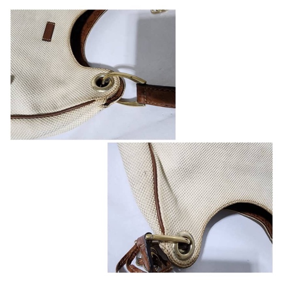 Authentic Gucci Signature-Trimmed Canvas Colbert Hobo Bag Cream/Brown - Picture 7 of 13